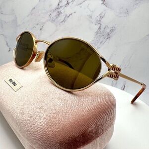 Miu Miu Gold Sunglasses